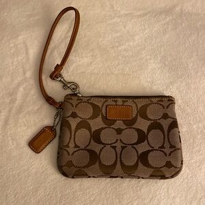 Coach Signature Cs Jacquard Wristlet